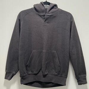 Fear of God Essentials Kid’s Charcoal Gray Waffle Henley Hoodie